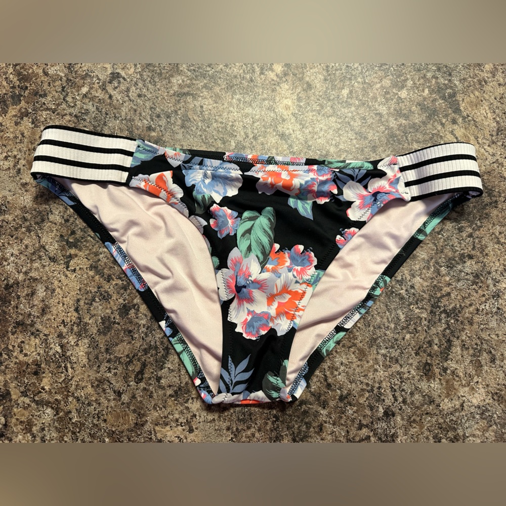 Shade & Shore Black Floral Bikini Bottom